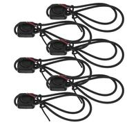 JUMPLAWN Interruptor de Botón Pulsador Momentáneo Precableado 6 Piezas con Adhesivo, Compacto, Plástico Resistente, Función Reinicio Automático para Control Industrial y Proyectos