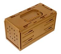 JUMPLAWN Jaula Portátil para Transporte de Pájaros de Abs, Espaciosa para Loros y Periquitos, Color Café, Transportador Ligero y Seguro para Aves Pequeñas y Grandes en Viajes al Aire Libre