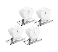 JUMPLAWN Juego De 4 Poleas para Cortinas Romanas y Plisadas, Barra De Elevación Horizontal, Cierre De Cordón, Polea De Cortina Resistente y Kit De Bricolaje, Uso Residencial y Comercial