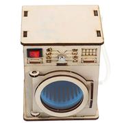 JUMPLAWN Juego de Lavadora de Juguete de Bricolaje para Niños Piezas de Madera, Mejora Habilidades Manuales y Observación en Actividades Científicas Educativas