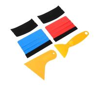 JUMPLAWN Kit de Espátulas de Plástico para Vinilo de Coche Herramientas de Aplicación para Film Tintado con Borde de Fieltro Protector para Evitar Arañazos para Instalación de Láminas y