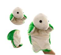 JUMPLAWN Marioneta de Mano Tortuga Verde de Peluche Suave para Interactivo Educativo para Contar Cuentos y Estimular la Imaginación Regalo para Familiares
