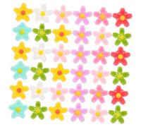 JUMPLAWN Mini Dijes de Resina de Margarita 50 Piezas Tamaño Pequeño Flores de 5 Pétalos Multicolor para Decoración de Uñas y Pendientes Artesanales para Mujeres y Niñas Color Aleatorio