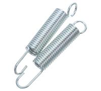 JUMPLAWN Muelles de Repuesto para sofá de Acero Plata, 2 Piezas, 4,6 Pulgadas, Gancho Doble, para reposapiés y sillones reclinables, Uso DIY