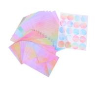 JUMPLAWN Papelería con Sobres Papel de Cartas Artístico para Invitaciones de Cumpleaños y Fiestas Sobres y Pegatinas Diseño Elegante y Vibrante para Correspondencia Personal