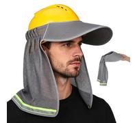 JUMPLAWN Parasol para Casco con Cortina para Casco de Seguridad de Poliéster Forro del Ligero y Resistente Adecuado para Fiesta Verano y Trabajo al Aire Libre
