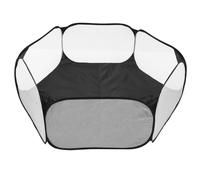 JUMPLAWN Parque Infantil Portátil Hexagonal Plegable para Mascotas Malla De Poliéster, Valla para Exteriores e Interiores, Adecuada para Cachorros y Gatos, Color Negro