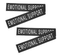 JUMPLAWN Pegatinas para Chalecos De Perro, 2 Pares Autoadhesivos y Reflectantes, Material PU Resistente, Diseñadas para Paseos Nocturnos y Apoyo Emocional