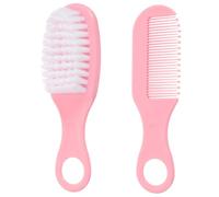 JUMPLAWN Peine de Masaje y Cepillo para Ñiño Recién Nacido Rosa, Kit de Cuidado Cerdas Suaves, Antiestático, Material Pp y Tpe, para Masaje y Aseo Delicado del Cuero Cabelludo, Adecuado