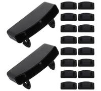 JUMPLAWN Piezas de Repuesto Duraderas Soportes de Plástico 20 Soporte Estable y Seguro para Extremos de Listones de Cama Negros para Marcos de Cama Individuales, Dobles y King