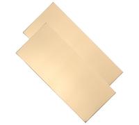 JUMPLAWN Placa Metálica Adhesiva en Blanco para Puerta 25X11 CM Acero Inoxidable Cepillado Juego de 2 Letrero para Oficina Escuela Hotel y Apartamento Señalización Personalizable