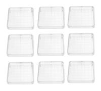 JUMPLAWN Placas de Petri Cuadradas 10X10 CM 10 Piezas Transparentes con Tapa para Laboratorio Platos de Cultivo con Tapa para Microbiología Biología y Proyectos Científicos Escolares