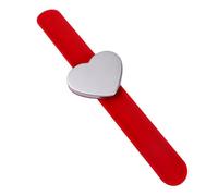 JUMPLAWN Pulsera de Silicona Forma de Corazón para Muñeca, Decoración de Mano, Diseño Rojo, No Daña las Manos, Adecuado para Niños