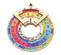 JUMPLAWN Rueda Circular de Notas de Madera para Piano y Guitarra, 12x12x1 | Muestra Progresiones Musicales, Aprendizaje de Teoría Musical, Acabado Pulido Fino, Uso en Aula y Hogar