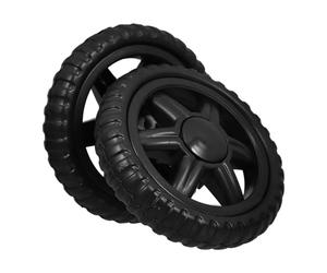 JUMPLAWN Ruedas de Repuesto para Carrito de Compras y Carrito de Estación, Goma Negra Resistente al Desgaste Absorción de Impactos, Pack de 2 para Compras en Supermercado