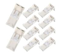 JUMPLAWN Soportes para Riel de Cortina de Hierro Ajustables, 12 Piezas, Soporte Lateral Resistente, Montaje en Techo y Pared, Accesorios para Cortinas Domésticas