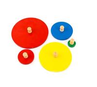 JUMPLAWN Tablero de Agarre con Figuras Geométricas Coloridas Juguete Cognitivo Educativo de Madera para de para Desarrollo Motor y Reconocimiento Visual