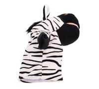 JUMPLAWN Títere De Mano De Zebra para Niño Niña Juguete Interactivo De Peluche para Cuentacuentos Casa para Actividades Familia y Rellenos De Calcetín Títere De Animales Realistas para