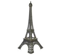 JUMPLAWN Torre Eiffel LED Decorativa de París, Modelo Metálico Vintage | 16 LED, Luz White Integrada, Batería Aaa Incluida, Acabado Bronce, para Estantería y Mesas Estilo Aleatorio