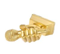 JUMPLAWN Trofeo Musical Decorativo Infantil de Resina Micrófono Dorado, Pequeño y Creativo, Premio Adecuado para Concursos de Canto y Juegos en Fiestas Escolares