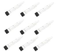 JUMPLAWN Tubo de Centrífuga Cónico de Vidrio de 15 Ml, Graduado con Tapa de Rosca, 10 Unidades, Probeta para Laboratorio, Resistente a Bajas Temperaturas, Uso en Biología Molecular