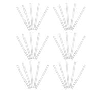 JUMPLAWN Varillas Agitadoras de Vidrio Transparente Sólido 15 Cm Punta Redonda 30 Piezas para Mezclar Cosméticos, Bebidas y Experimentos de Laboratorio, Accesorio Versátil Reutilizable