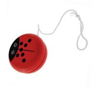 JUMPLAWN Yo-yo de Madera Infantil con Cuerda Juguete Educativo para Diseño de Mariquita Rojo Mejora la Coordinación y Flexibilidad de Dedos Fácil de Transportar para Niñas