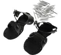 JUMPLAWN Zapatos Aireadores de Césped Púas PU Negro para Jardinería | Correas Ajustables, Uso en Jardín y Césped, Par Negro, Diseño Resistente para Hombres y Mujeres