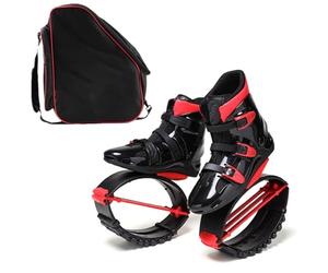 Jumps Botas Zapatos Bounce Moon con Bolsa de Almacenamiento, Zapatos para Saltar Canguro, Zapatos para Ejercicio, Botas Deportivas, Saltos, Mujeres, Hombres, Adultos, XX-L 42-44 EU (Color : Black+Red