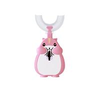 jumpXL Cepillo de dientes de bebé, Dibujos animados ardilla bebé niños cepillo de dientes manual de 360 grados en forma de U cepillo de dientes