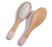 Jumuao - Cepillo de pelo orgánico sin tirones, cepillo de bambú para el pelo, desenredante, antiestático, antiencrespamiento, cepillo para rizar, cepillo de madera, cepillos para el pelo (blanco)