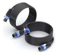 Jumwa 2M 2pack Speakon Cables de Altavoz 15 Guage para Amplificadores de Audio con Conector Twist Lock para DJ/PA Audio de Alta Resistencia