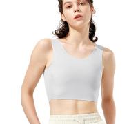 Jumwa Binder Trans FTM Binder Compresor Sin Costuras Ligero y Transpirable Chest Binder para Transgénero (GR,L)