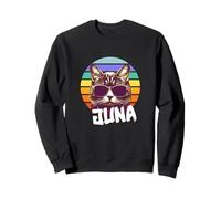 JUNA - Bonito nombre de niña con un gato genial Sudadera
