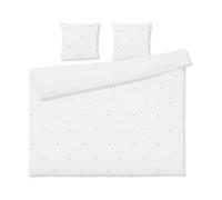 Juna Juego de cama Daisy 220x220 cm Blanco-azul claro