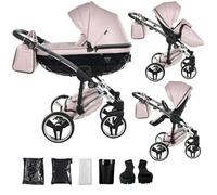 Junama Cochecito Diamond Fluo 2en1 3en1 4en1 (06 - rosa, 2en1 con adaptadores)