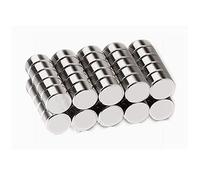 JUNAN Imanes de neodimio mini disco, 50 unidades, 6x3 mm, extrafuerte, para bricolaje, cilindro de níquel cepillado, imanes de nevera, pizarras magnéticas de borrado en seco, imán de pizarra blanca