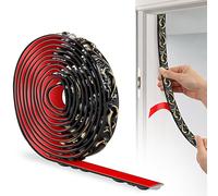 JUNART Líneas Decorativas de PVC, 300cm×2cm, Cenefas de Papel Tapiz 3D, Friso Pared, Adecuado para Paredes de Fondo de TV, Zócalos, Gabinetes, Paredes(Oro Negro)