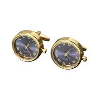 JUNCHENG1008 Gemelos Reloj for Hombre Gemelos Reloj Giratorio Gemelos Dorados Gemelos enumerados Accesorios Gemelos Camisa Hombre(Blue)