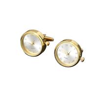 JUNCHENG1008 Gemelos Reloj for Hombre Gemelos Reloj Giratorio Gemelos Dorados Gemelos enumerados Accesorios Gemelos Camisa Hombre(Blanco)