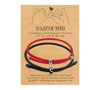 Junco apilable Luna Rosa Mujeres Anillos cuerda de nylon y accesorios de acero inoxidable. Tamaño ajustable. Elegante y adecuado para parejas. Accesorio diario. Para Elección Pareja En Anillos Negro