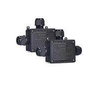 Junction Box Open Electrical Box, 3 Road, IP68 Black Open Space M25 Coaxial connector, Ø0.2-0.55 for cable (2pack)