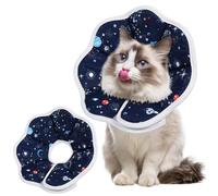 JunD Collar Isabelino Suave para Gatos y Perros Pequeños - Collar de Recuperación Post-operatorio Ajustable Anti-lamidos, Cono Blando Que Permite Comer y Beber, Impermeable y Lavable