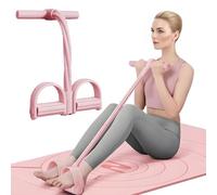 JunD Cuerda de Tensión Multifunción 6 Tubos - Banda de Resistencia con Pedal Sit-Up Látex Natural NBR Espuma para Abdominales Cintura Brazos Piernas Yoga Pilates