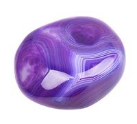 June&Ann Piedras de palma de ágata morada, tamaño grande, aprox. 150 g de peso, terapia de piedras preciosas curativas preocupación piedras de cristal para meditación y chakras, colección de