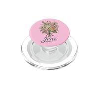 June Birth Flower Rose & Honeysuckle Floral Birthday PopSockets PopGrip para MagSafe
