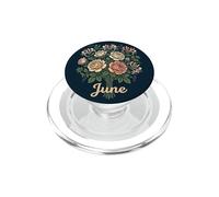 June Birth Flower Rose & Honeysuckle Floral Cute Birthday PopSockets PopGrip para MagSafe