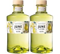June Gin Pera - 700 ml, 37.5º - Ginebra aroma de Pera y Cardamomo - Elaborada para la creación de cócteles - Sin Gluten (Paquete de 2)