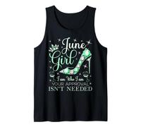 June Girl Soy Quien Soy Tu aprobación no es necesaria Camiseta sin Mangas