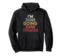 June Name June Personalized Name First Given Sudadera con Capucha